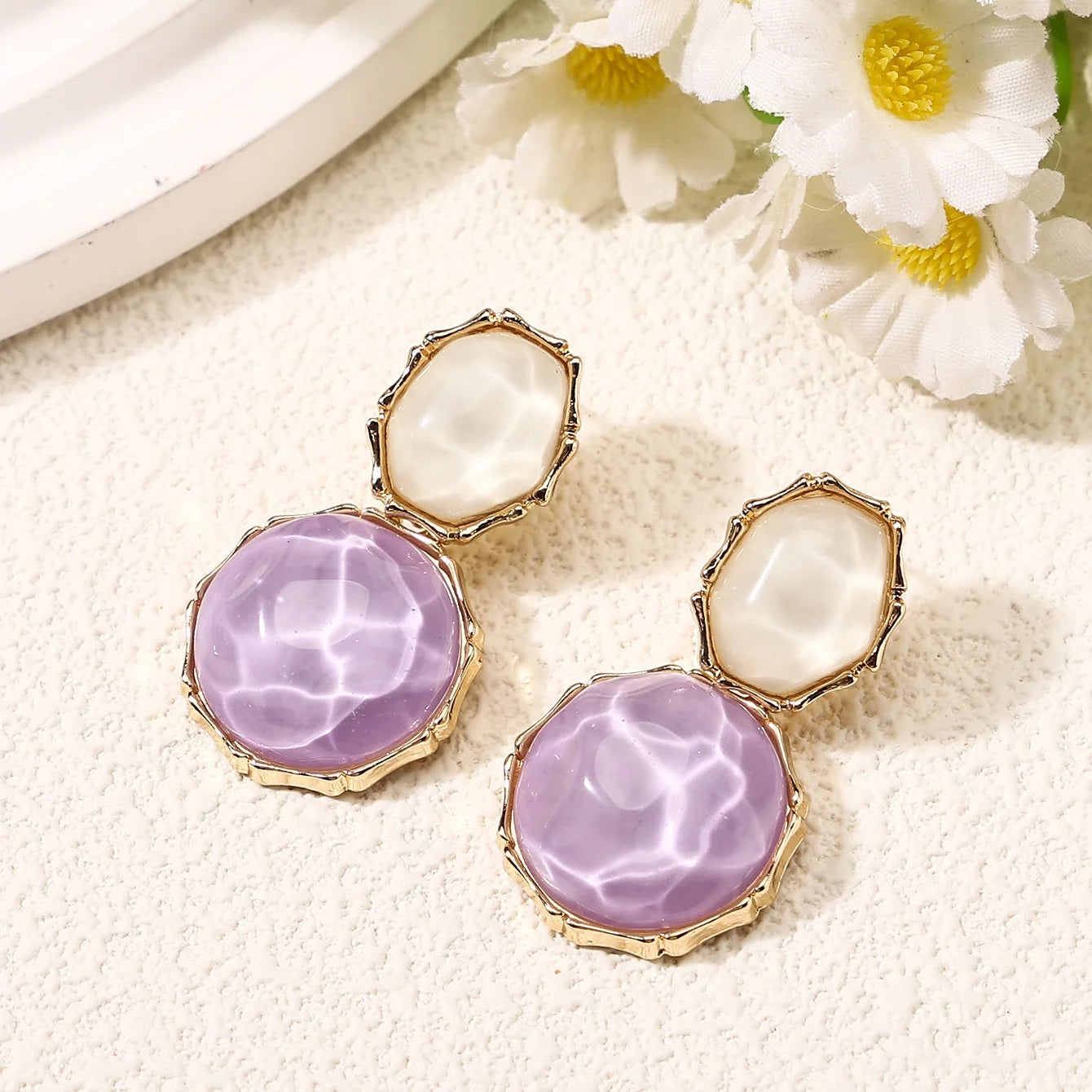 Candy Color Acrylic Earrings