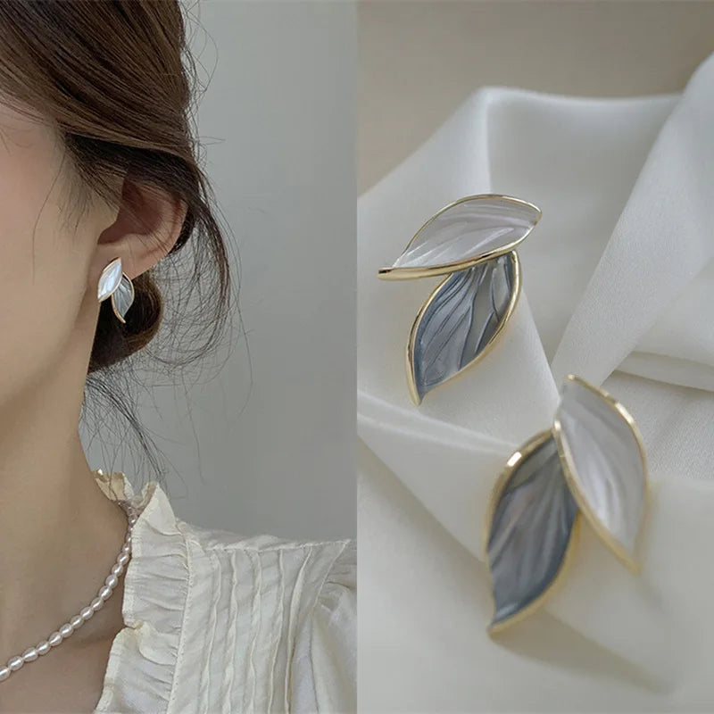 Korean Leaf Earrings