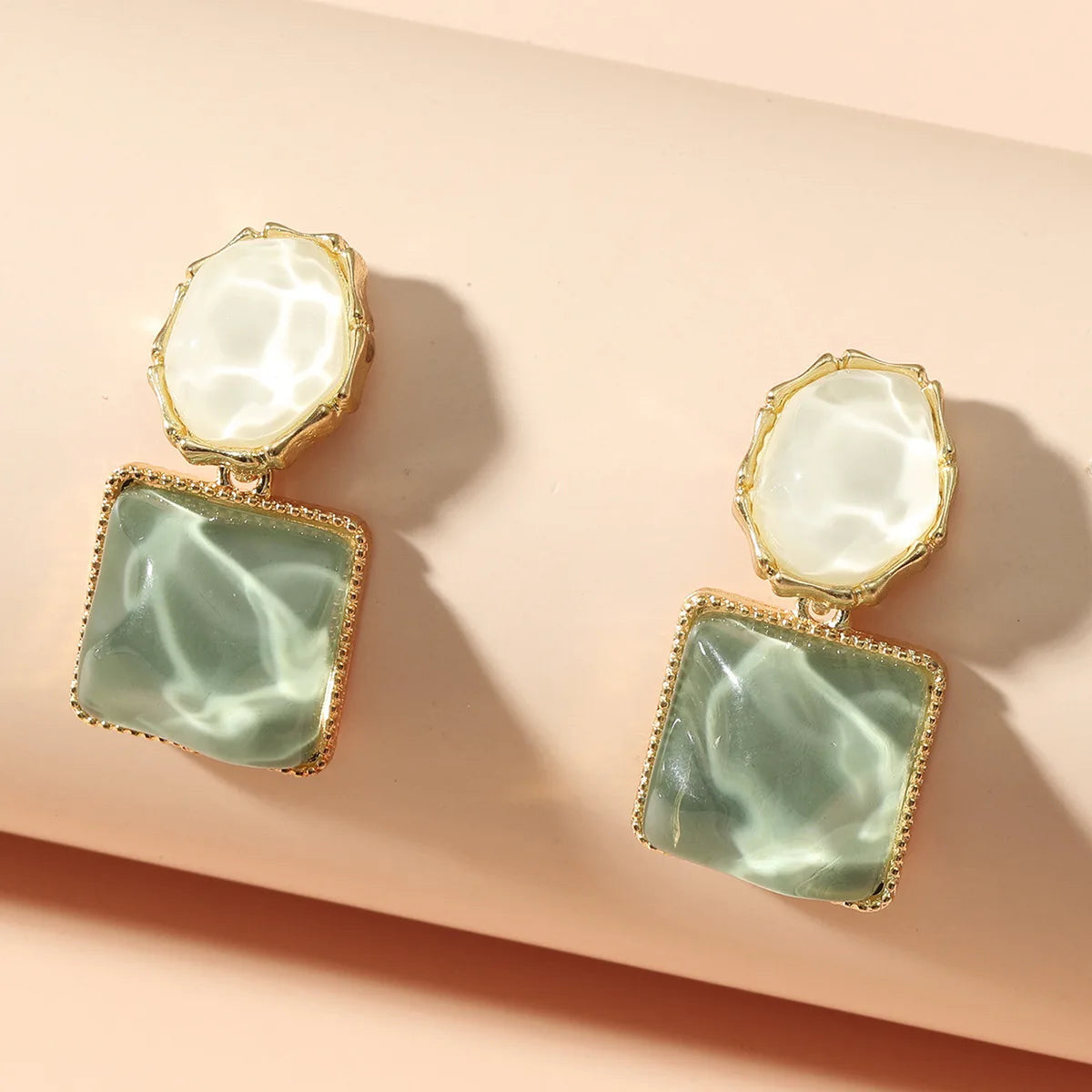 French Elegant Stone Earrings