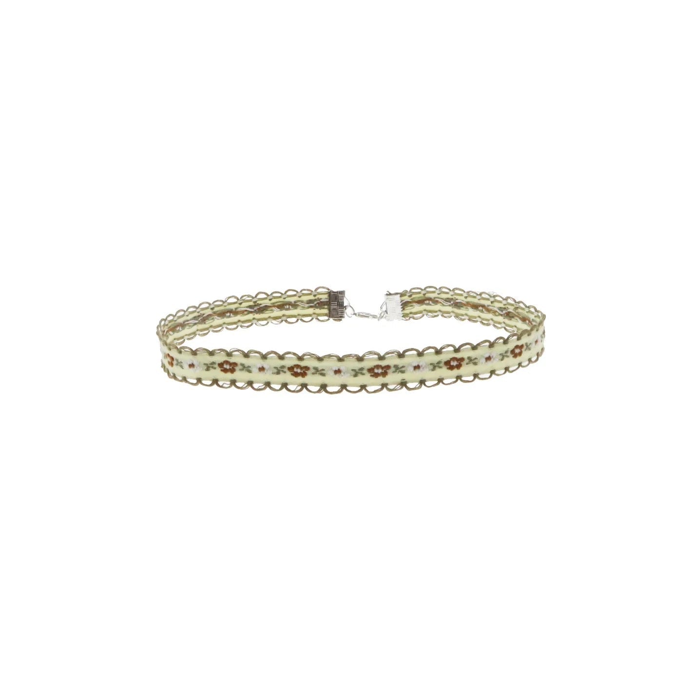 Cute Green Flower Choker Necklace