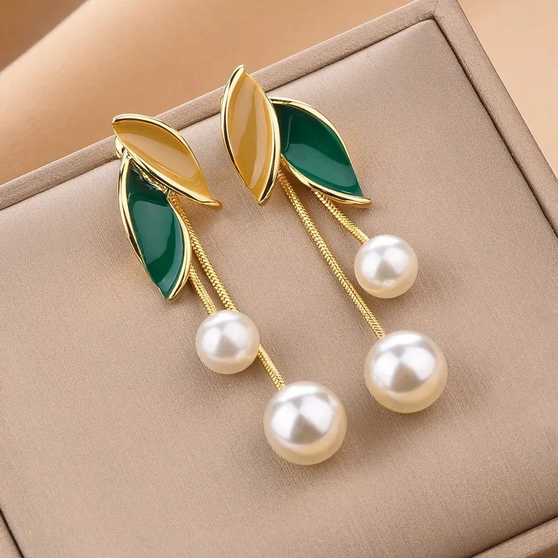 Korean Leaf Earrings