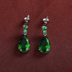 Elegant CZ Teardrop Earrings