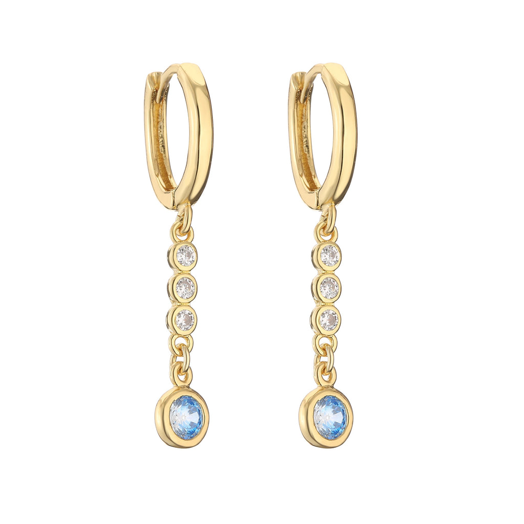 CZ Small Hoop Stud Earrings