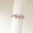 Sweet Heart Bow Ring Necklace & Bracelet