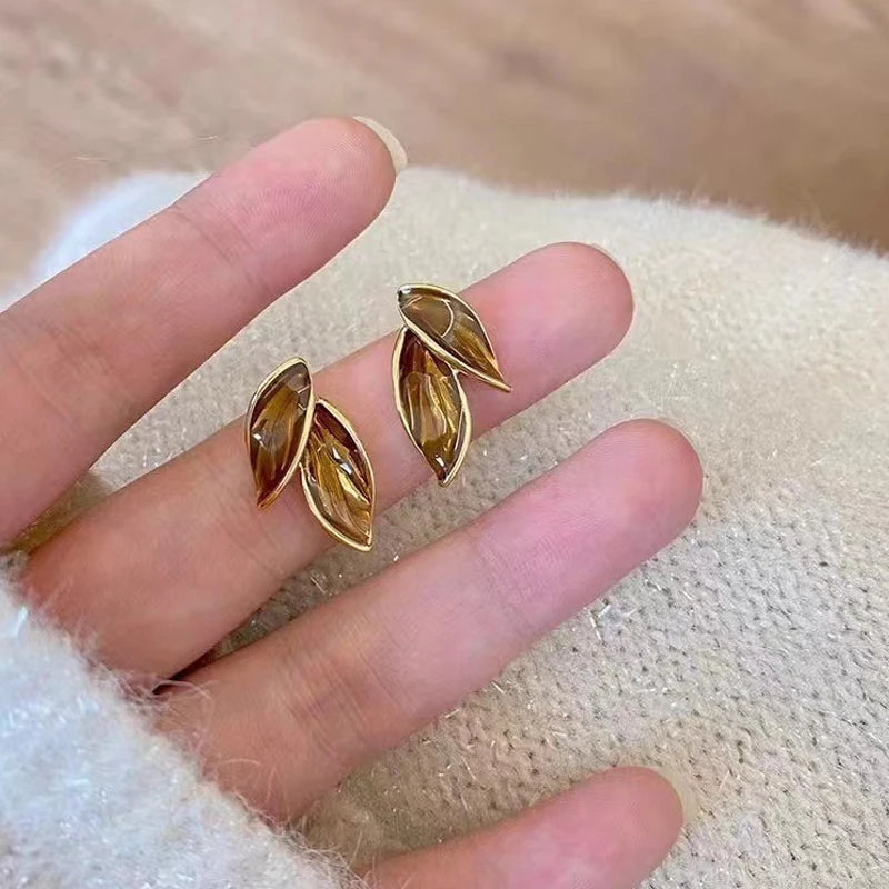 Korean Leaf Earrings