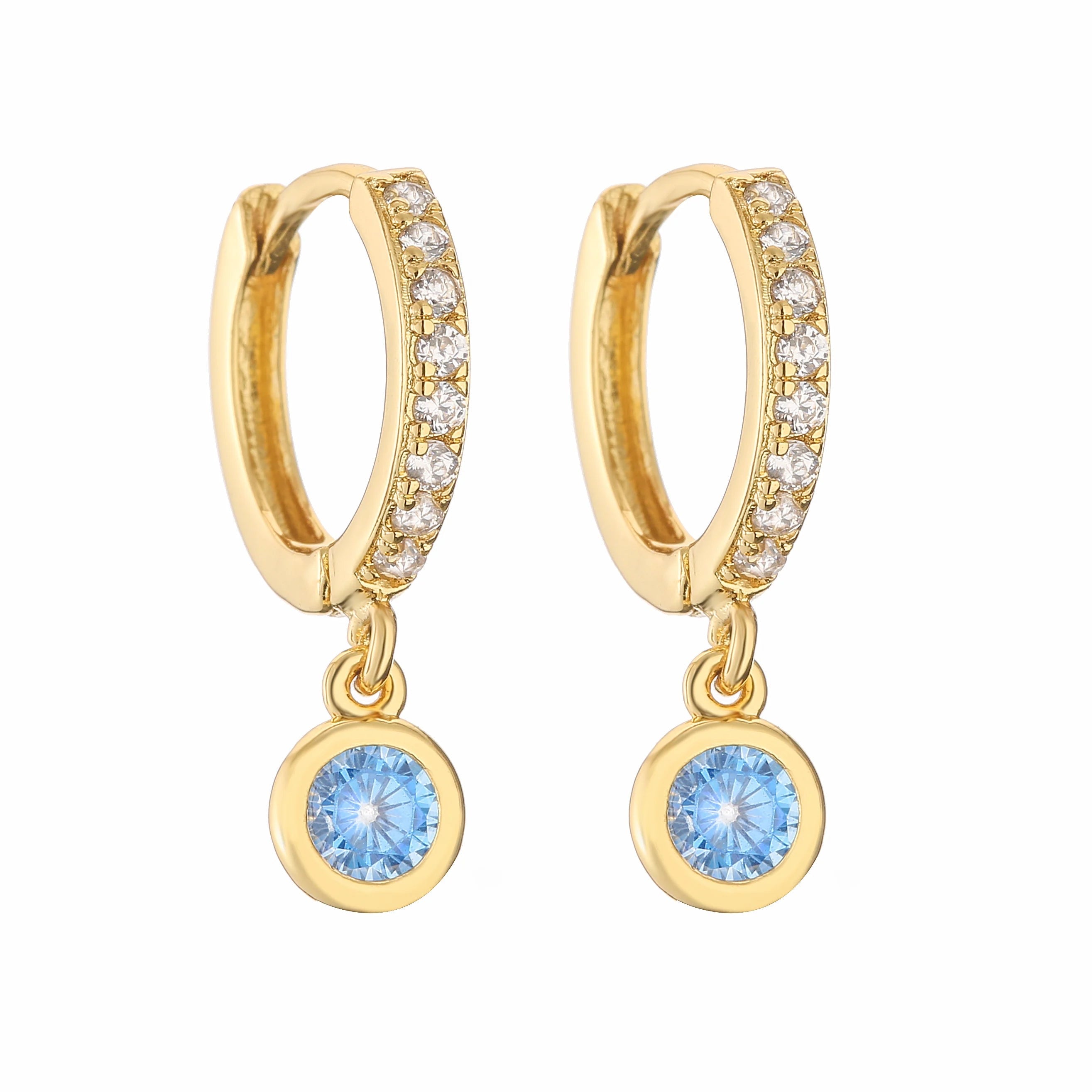 CZ Small Hoop Stud Earrings
