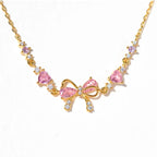 Sweet Heart Bow Ring Necklace & Bracelet