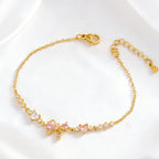 Sweet Heart Bow Ring Necklace & Bracelet