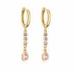 CZ Small Hoop Stud Earrings