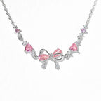 Sweet Heart Bow Ring Necklace & Bracelet