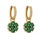 Flower Geometric Hoop Earrings