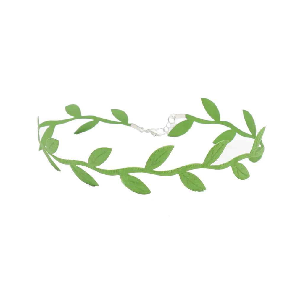 Cute Green Flower Choker Necklace