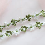 Cute Green Flower Choker Necklace