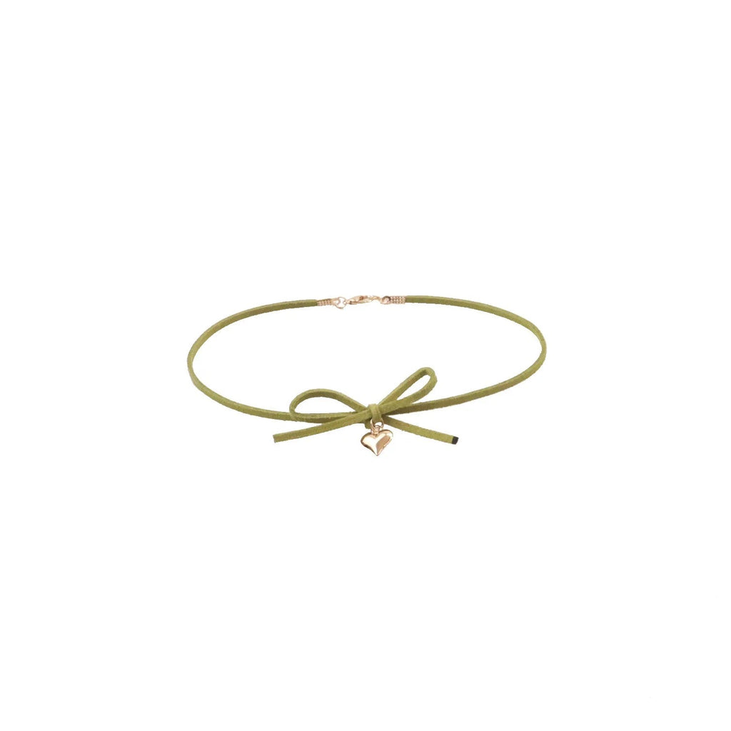 Cute Green Flower Choker Necklace
