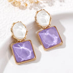 French Elegant Stone Earrings