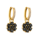 Flower Geometric Hoop Earrings