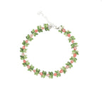 Cute Green Flower Choker Necklace