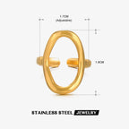 Geometric Oval Ring