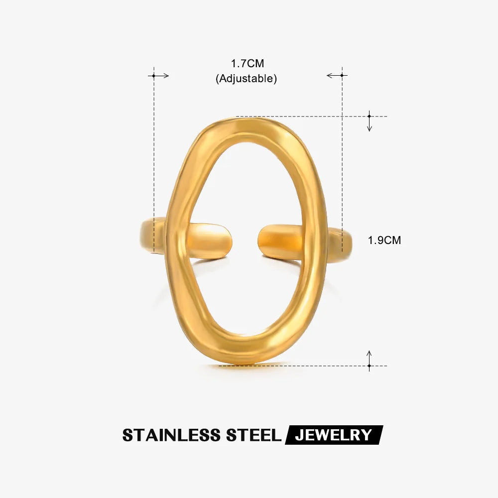 Geometric Oval Ring