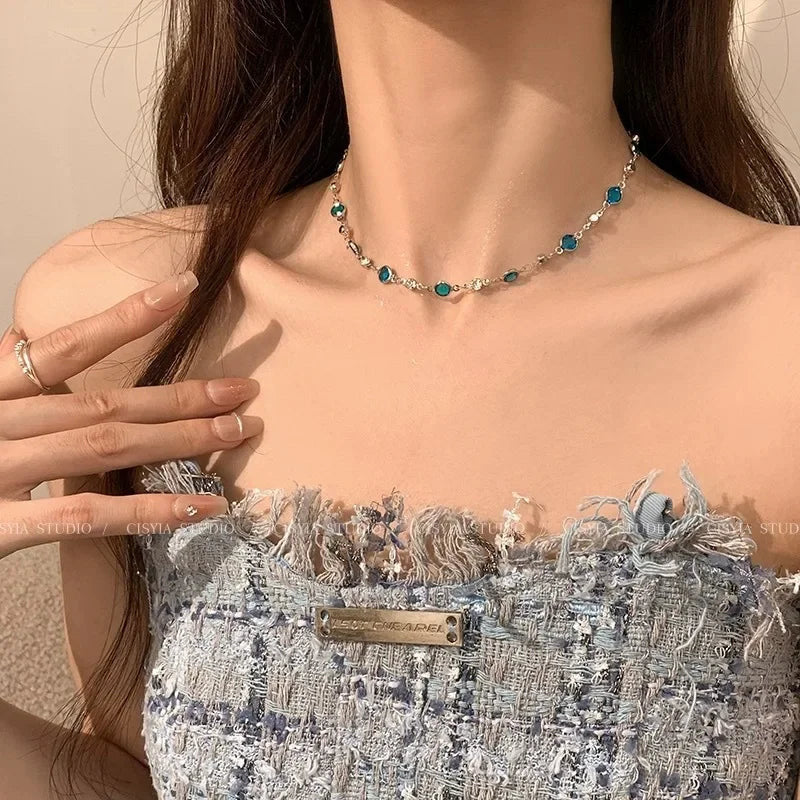Romantic Blue Butterfly Necklace