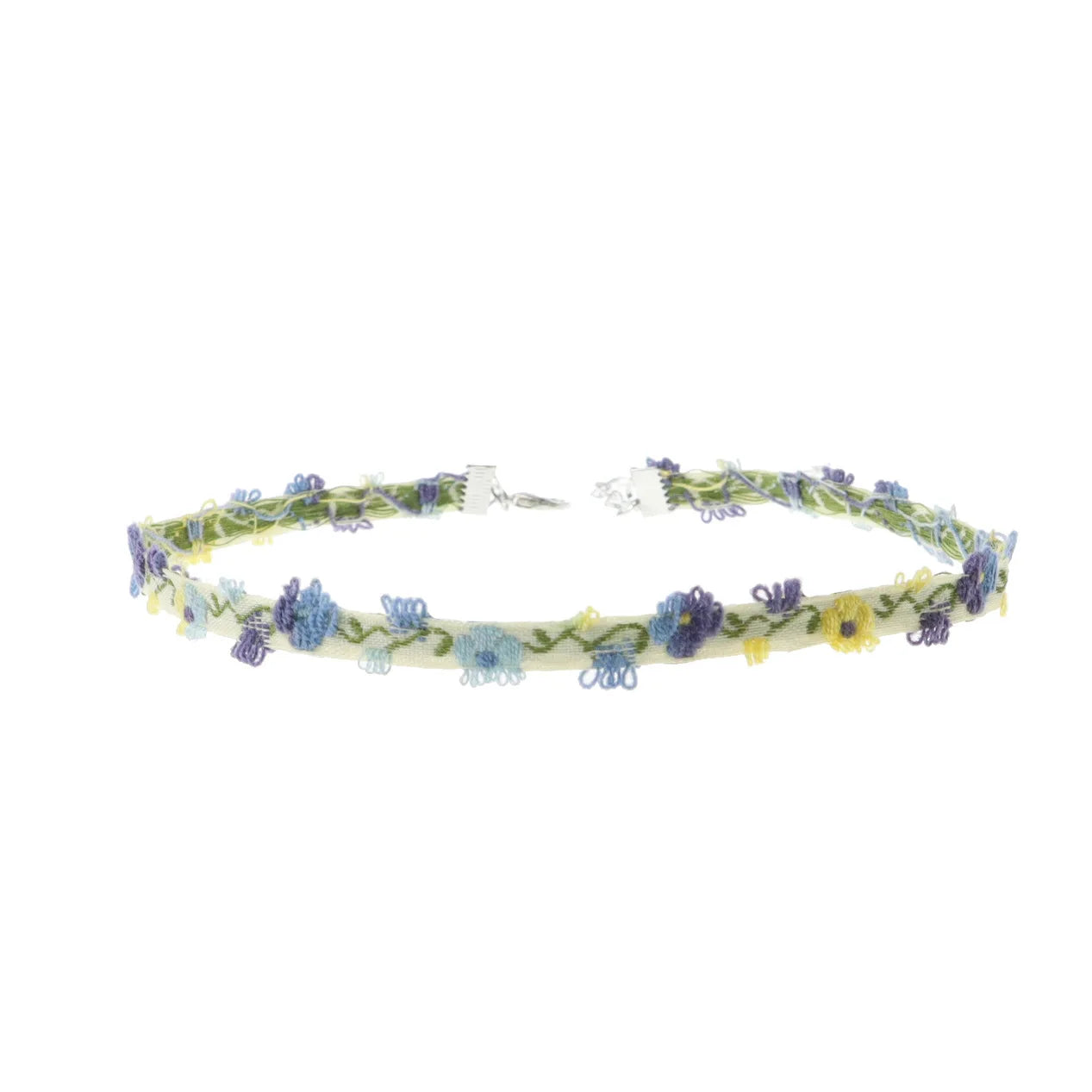 Cute Green Flower Choker Necklace