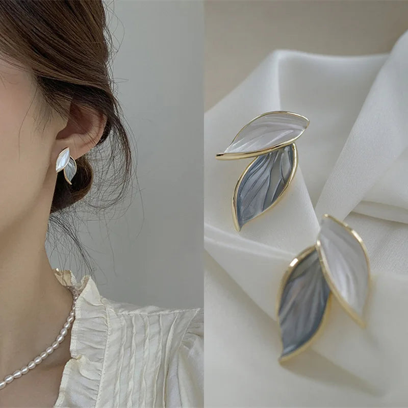 Korean Leaf Earrings