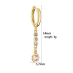 CZ Small Hoop Stud Earrings