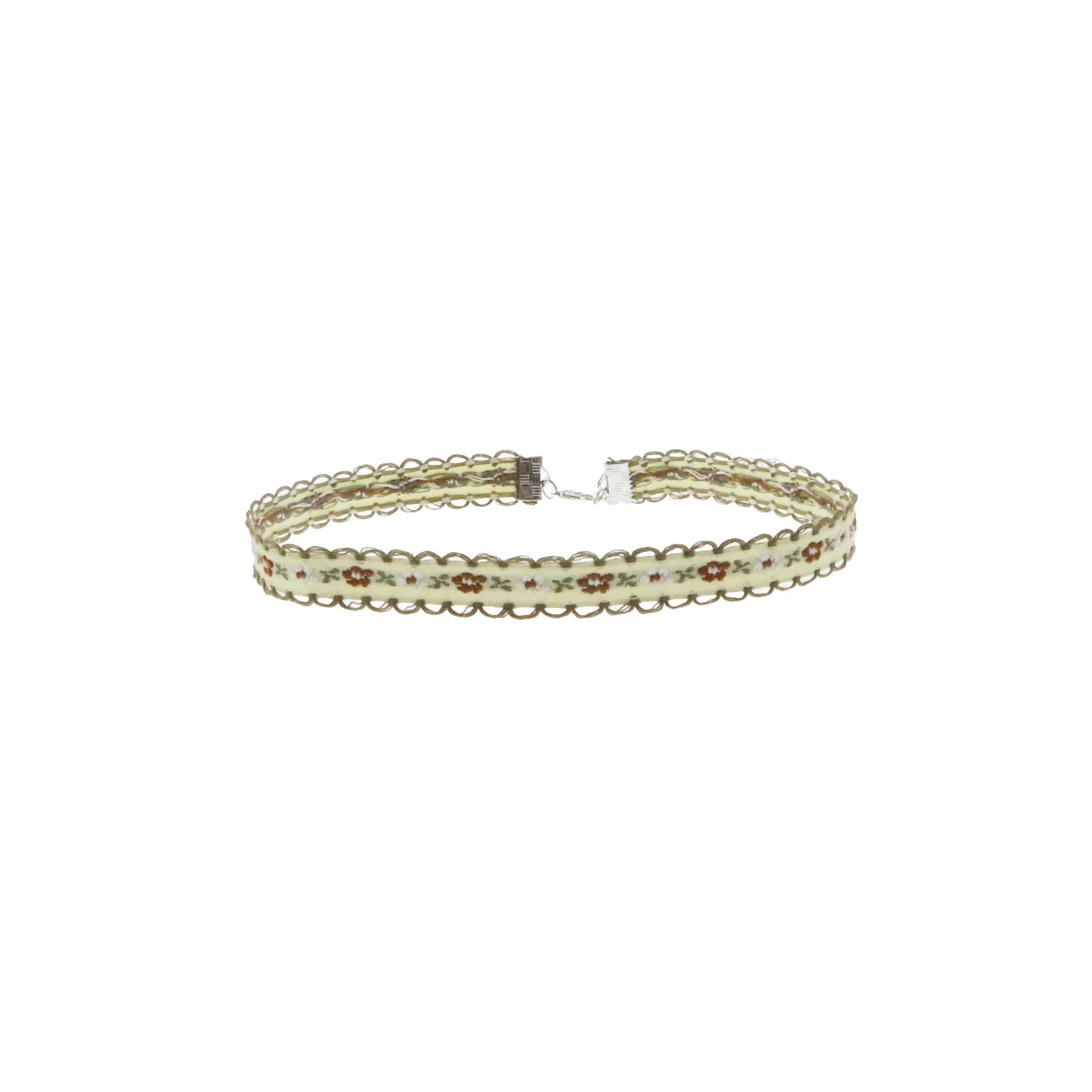 Cute Green Flower Choker Necklace