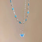 Romantic Blue Butterfly Necklace