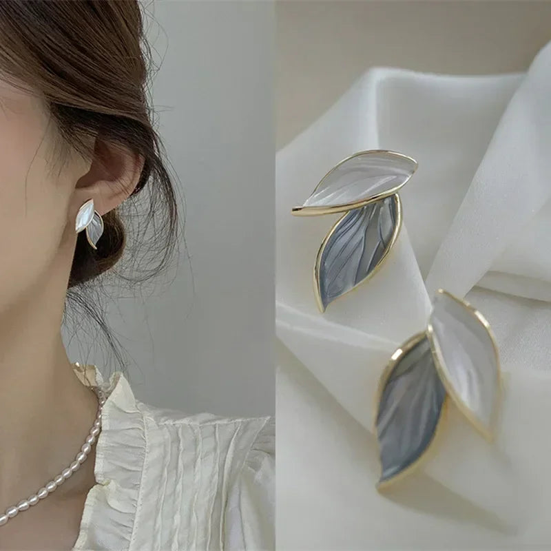 Korean Leaf Earrings
