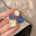 French Elegant Stone Earrings