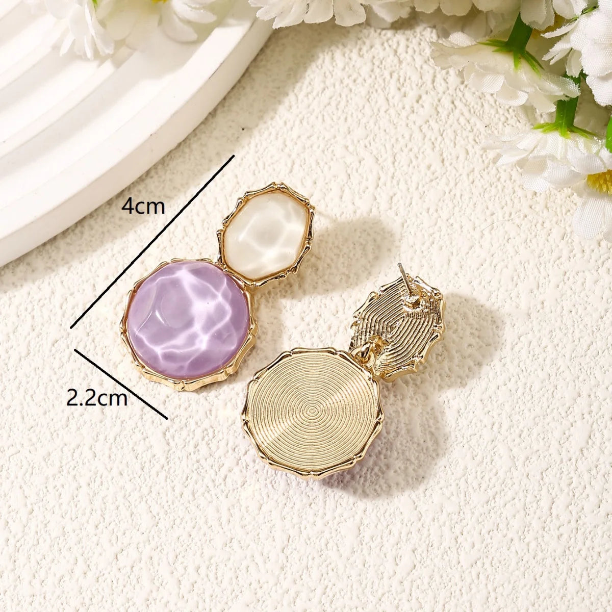 Candy Color Acrylic Earrings