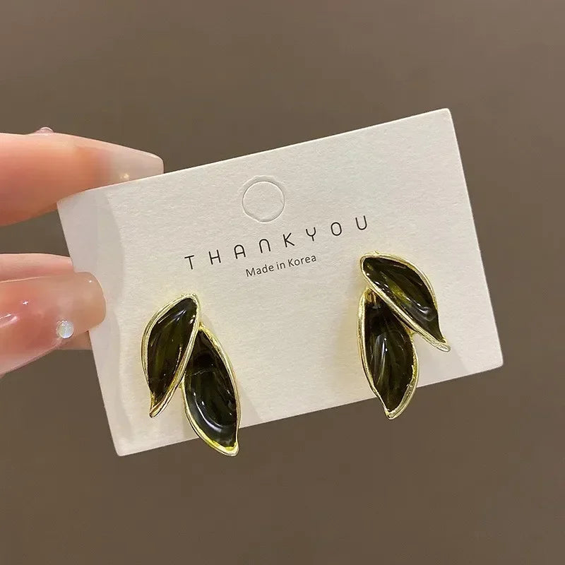 Korean Leaf Earrings