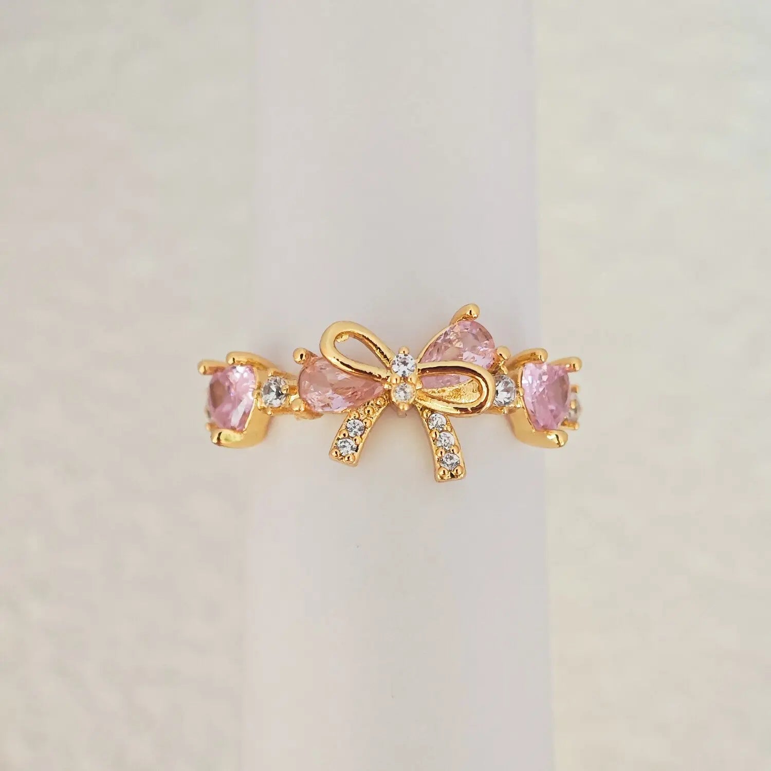 Sweet Heart Bow Ring Necklace & Bracelet