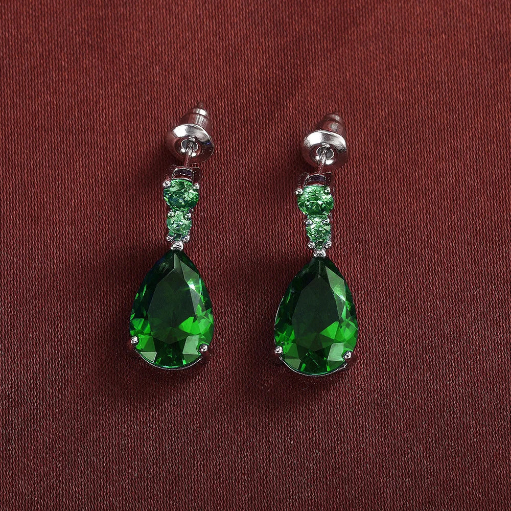 Elegant CZ Teardrop Earrings