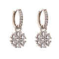 Flower Geometric Hoop Earrings