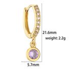CZ Small Hoop Stud Earrings
