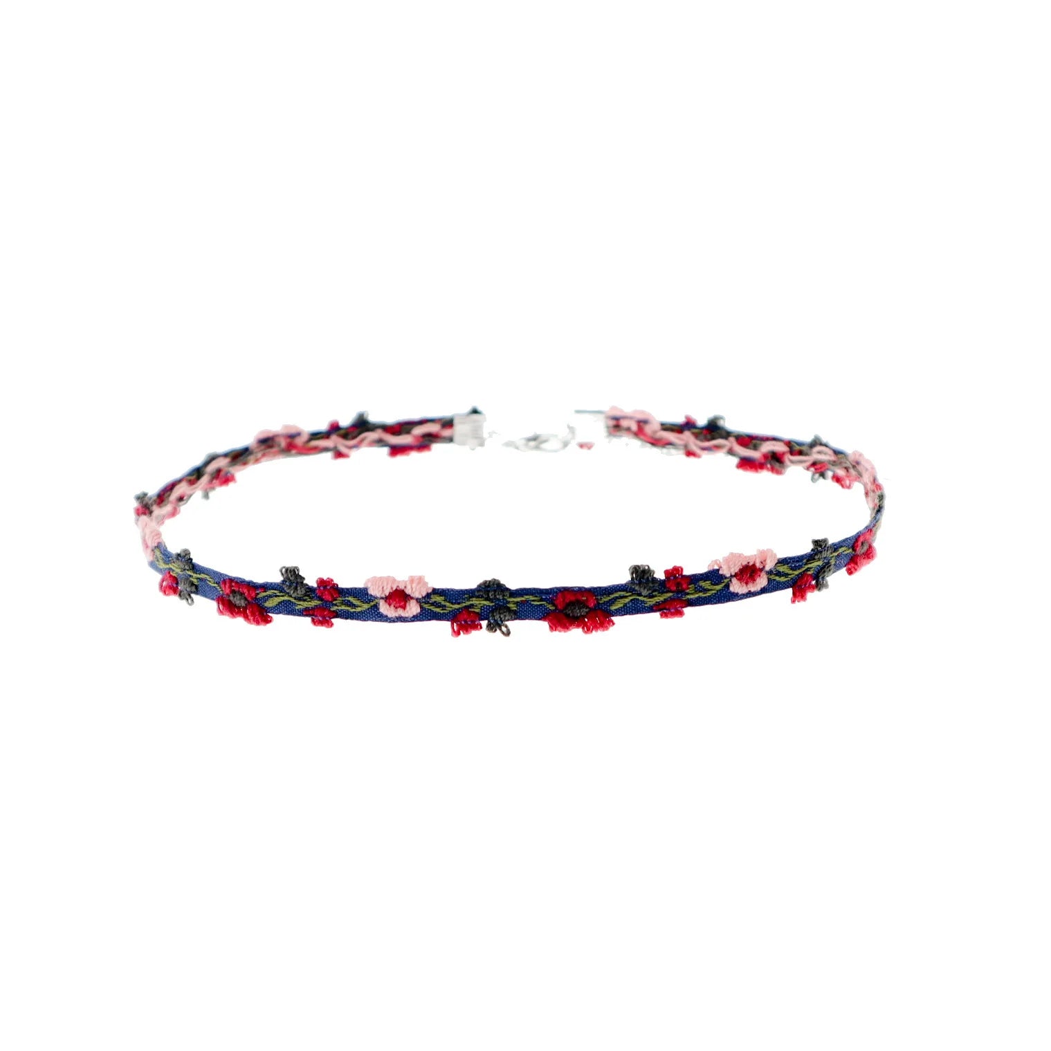 Cute Green Flower Choker Necklace
