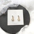 Geometric Rectangle & Round Enamel Dangle Earrings