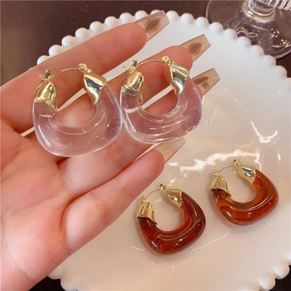 U-Shape Acrylic Dangle Earrings
