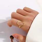 Geometric Oval Ring