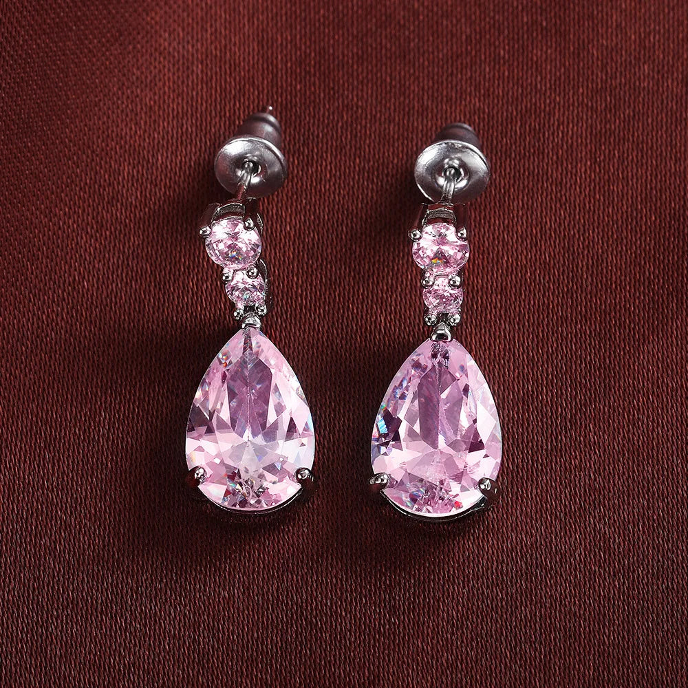 Elegant CZ Teardrop Earrings