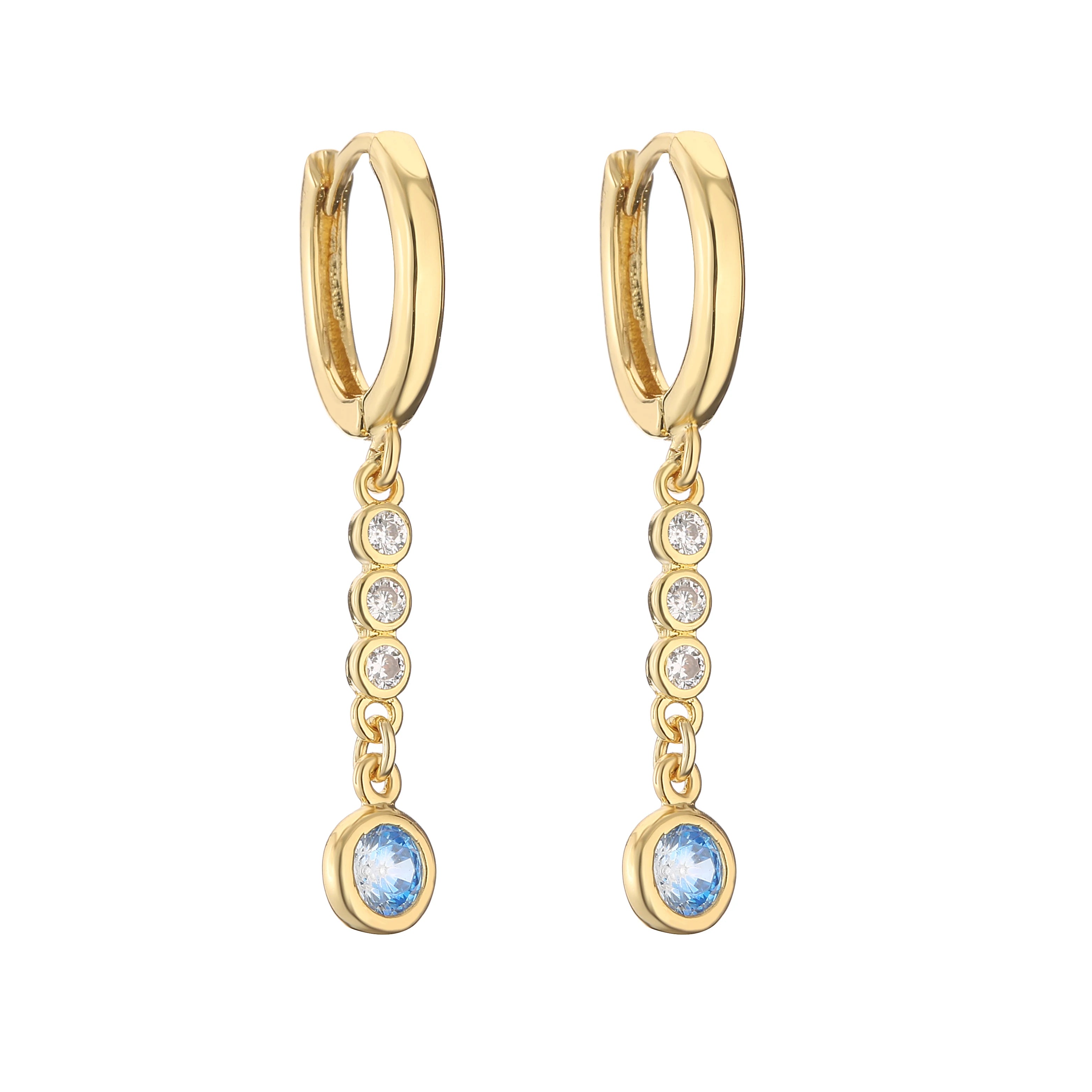 CZ Small Hoop Stud Earrings