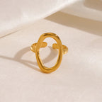 Geometric Oval Ring