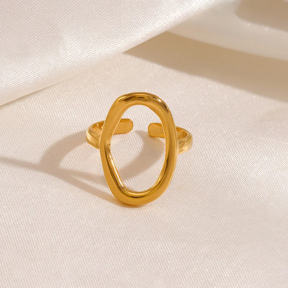 Geometric Oval Ring