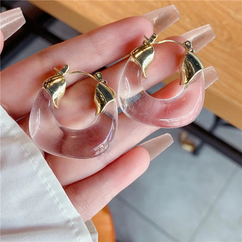 U-Shape Acrylic Dangle Earrings